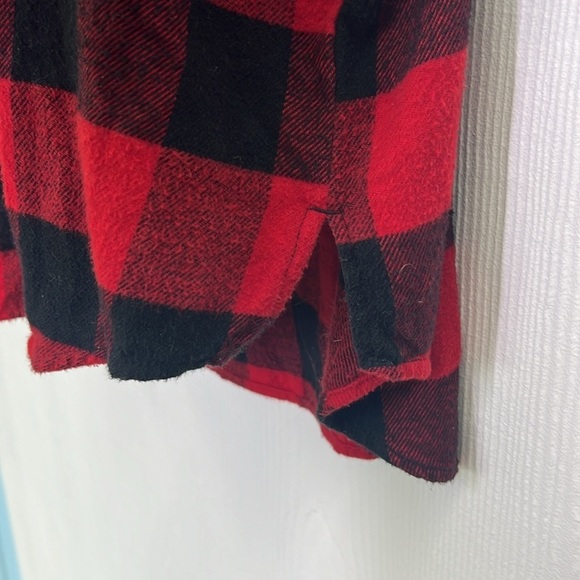 Madewell - Oversized Ex - Boyfriend Side Placket Buffalo Check Button Down Med - Picture 6 of 10